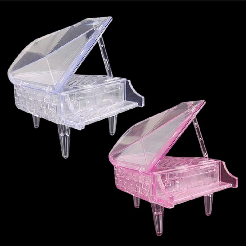 3D Crystal Piano Puzzel Met Licht/Muziek Thuis Tafeldecoratie Volwassen Kinderen Intellective Leren Speelgoed