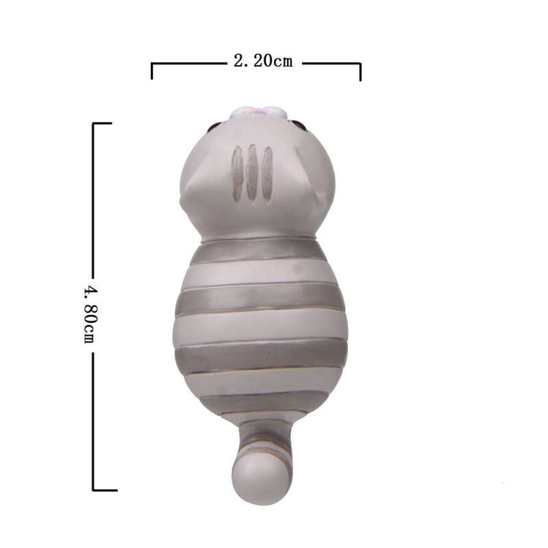 1pc 3d katt kylskåp magneter söt tecknad djur magnet kylskåp meddelande klistermärke hem kök dekor kontorstillbehör: Ljusgrå