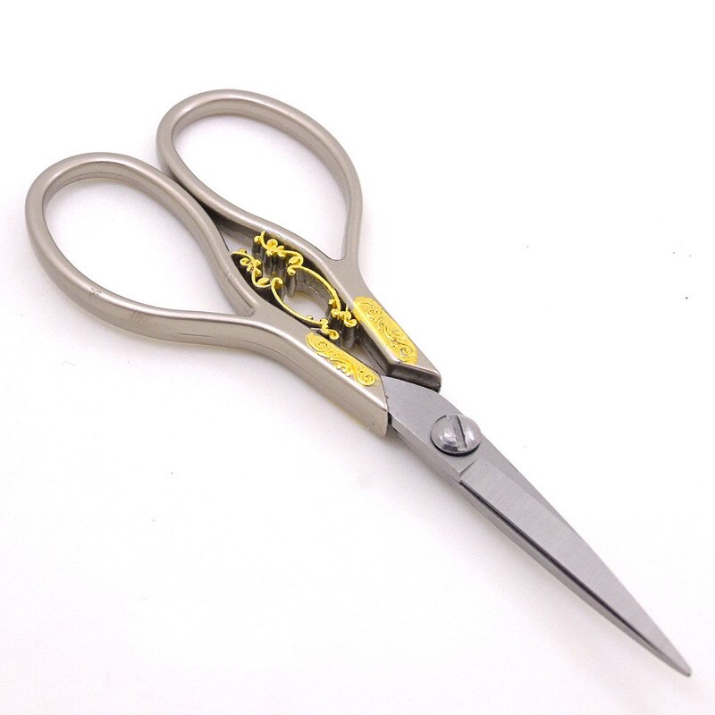 Tijeras de costura de estilo europeo, tijeras de sastre de acero inoxidable, tijeras de bordado para el hogar, herramientas de costura, 1 ud.