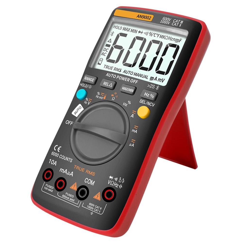 AN9002 Auto-Range Tester Home Bluetooth Digital Multimeter APP True Rms 6000 Counts Current Voltage Smart Tool