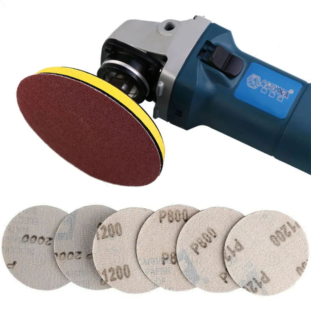 Water Schuurpapier 3 Inch 75 Mm Schuurschijf 800 1000 2000 3000 Grit Droog Polijsten Schuurpapier Schuurmiddelen Voor auto Detaillering