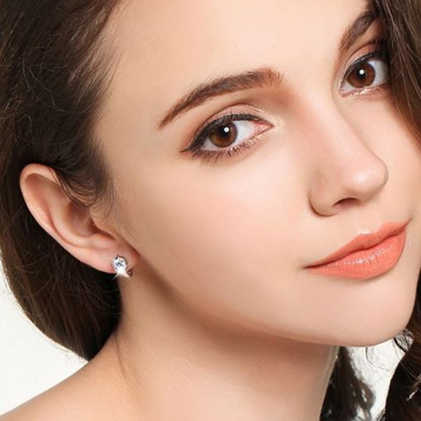 NEHZY-pendientes de plata de primera ley con forma de corazón para mujer, aretes pequeños, plata esterlina