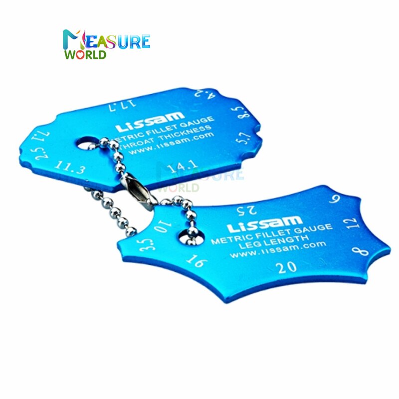 2 Pcs Set Weld Seam Test Ulnar Inspection Ruler Welding Tools Stainless Steel Welding Gauge Key Pocket Gage