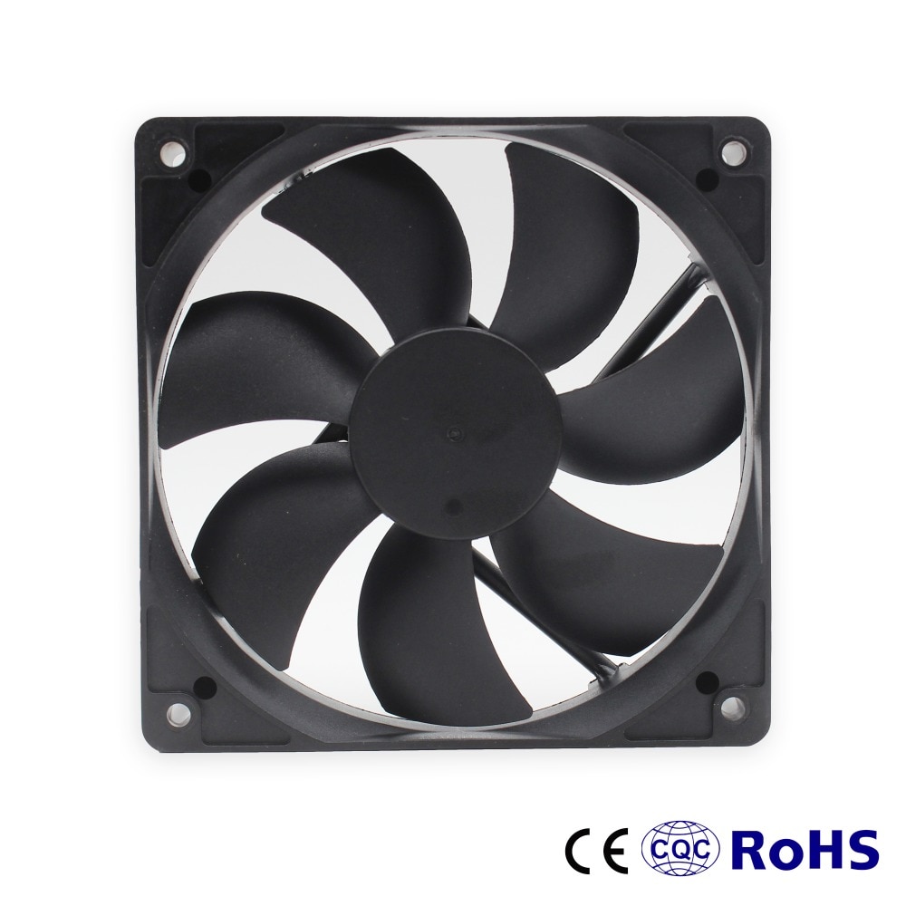 120mm 12 volt borstelloze dc axiale koelventilator 12025 120x120x25