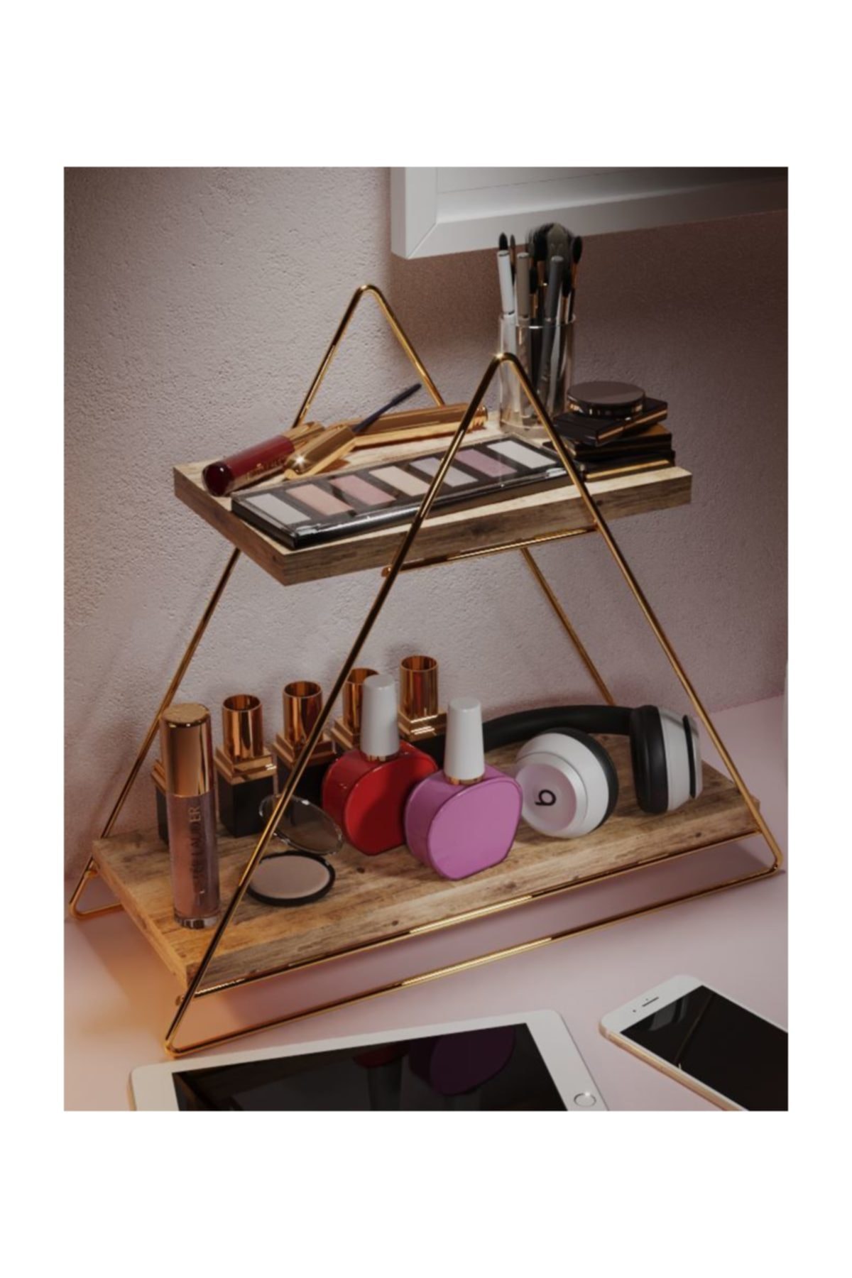 Estante de servicio de mesa triangular, regulador decorativo para cocina y baño