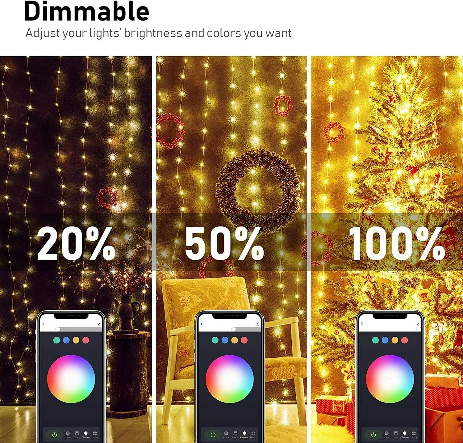 5M 10M 15M 20M RGB LED String Lights Smart USB Fairy Light With APP Control Diode Flexible Ribbon WiFi Controller