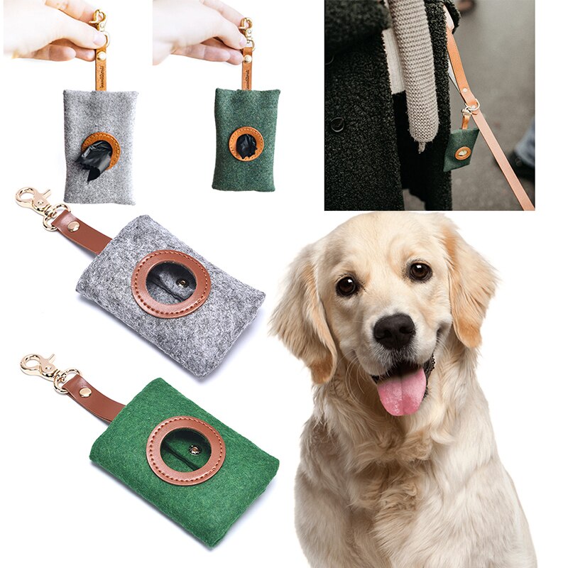Portable Light Pet Dog Poop Bag Dispenser Cleaning Waste Garbage Box Outdoor