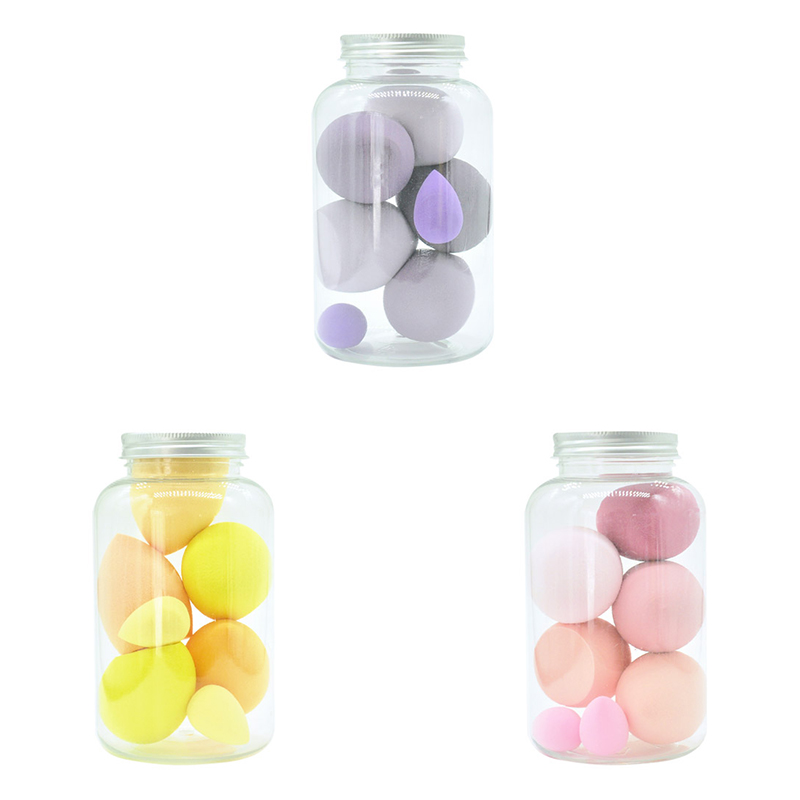 Éponge de maquillage bouffante de poudre, 4 pièces, sèche et humide, boule cosmétique de beauté, fond de teint, bouffante de poudre, coupe biseautée, outils