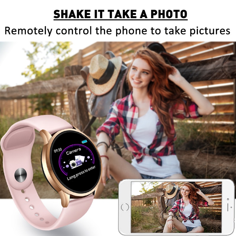 LIGE-reloj inteligente de lujo para mujer, deportivo, resistente al agua, con control del ritmo cardíaco y de la presión sanguínea, podómetro para Android e ios
