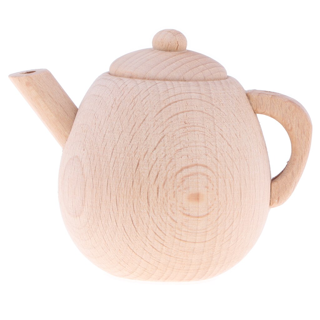 Trä te set eftermiddag teatime låtsas spela leksak för tjejer barn barn - tekanna