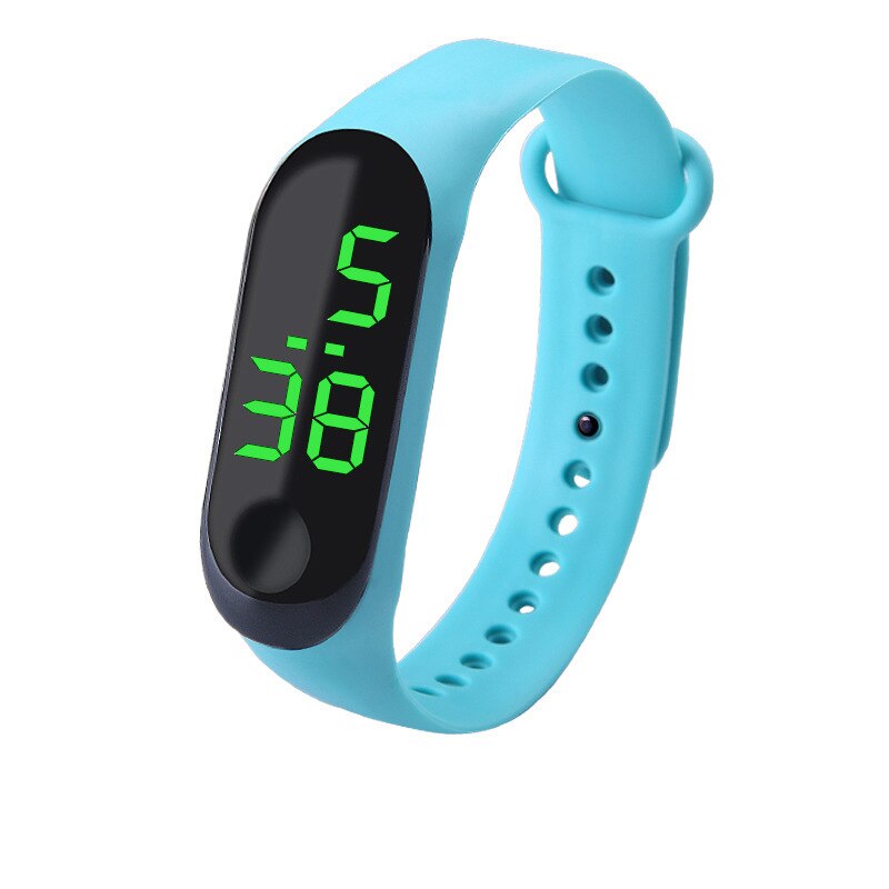 Creatieve Groene Display Kinderen Horloges Sport Waterdichte Led Kinderen Horloges Jongens Digitale Klokken Voor Meisjes Beste Cadeau Reloj Niño: sky blue