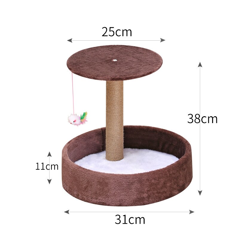 Cat Tree Sisal Rope Climbing Frame Cats Scratching Post Toys Detachable Cat Tree For Cats Kitten Grinding Claw: 5