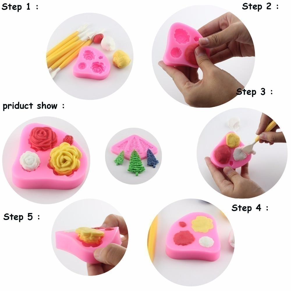 3D Border European Relief Silicone Mould Fondant Cake Decorating Baking Tools Sugar Craft Chocolate Gumpaste Candy Clay Moulds