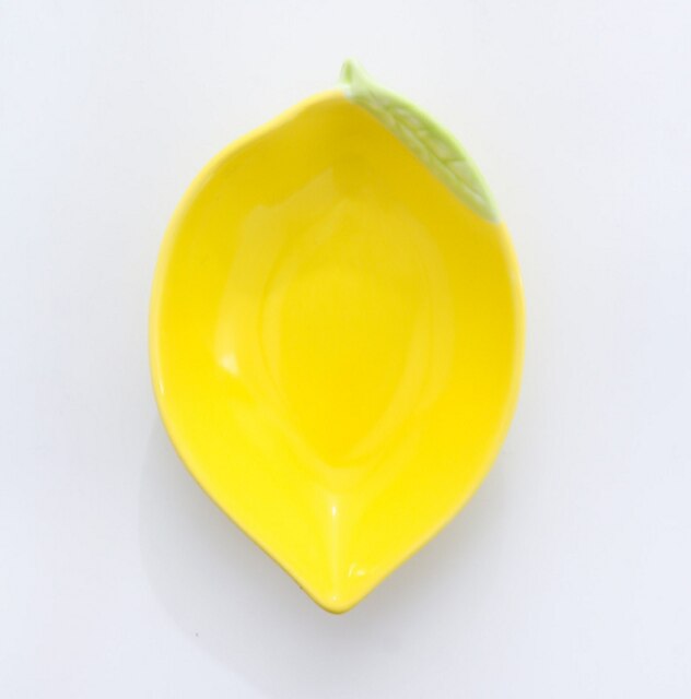 Ceramic glaze bowl avocado bowl fruit salad bowl dessert bowl snack plate: Yellow