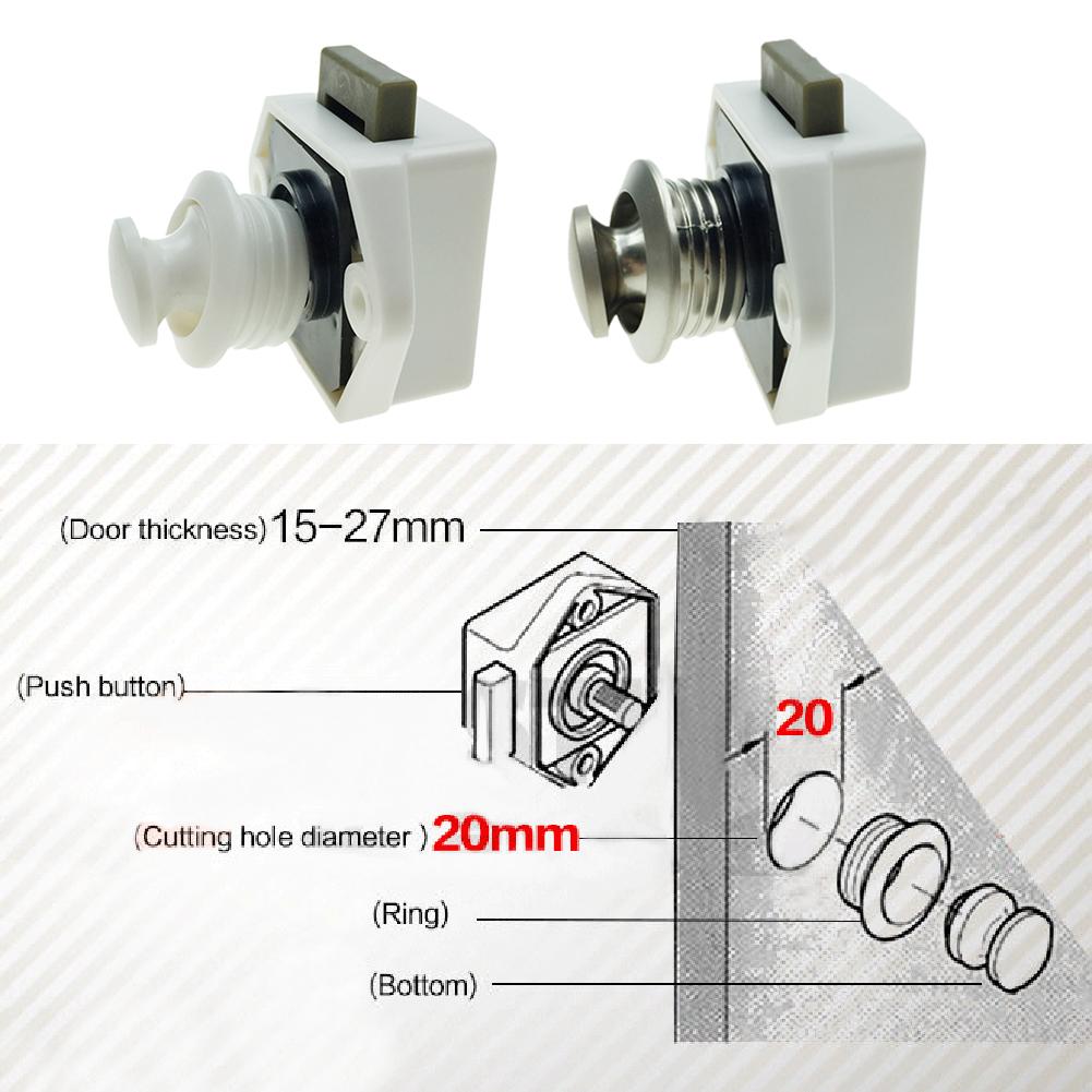 Camper Car Push Lock RV Caravan Boat Motor Drawer Latch Button Lock Boat Motor Home Cabinet Lock Tool
