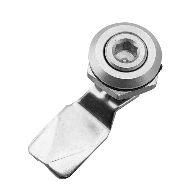 1PCS Stainless Steel Metro/HSR/Train Door Lock Multifunction Electric Cabinet Lock Trash Bin Elevator Scalator Triangle Lock: Inner-Hexagon no key