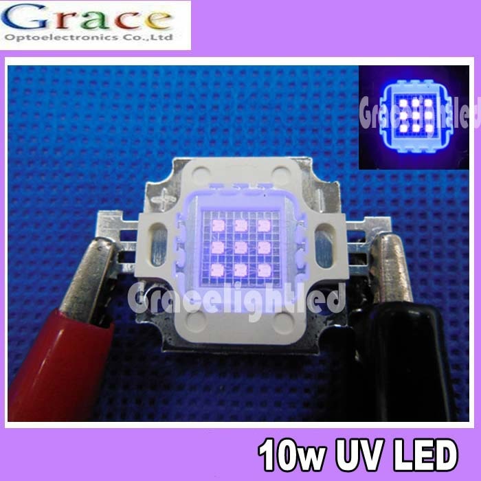 1 stks 10 W UV LED high power led lamp licht 395-405nm 70Lm paars led 900mA 10-12 V