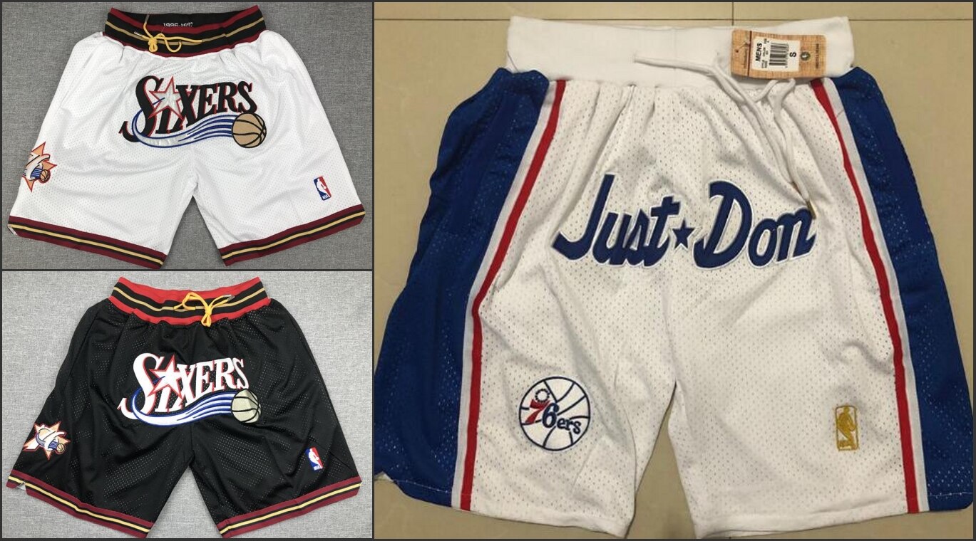 Pantaloncini da basket tascabili ricamati NBA classici in legno duro