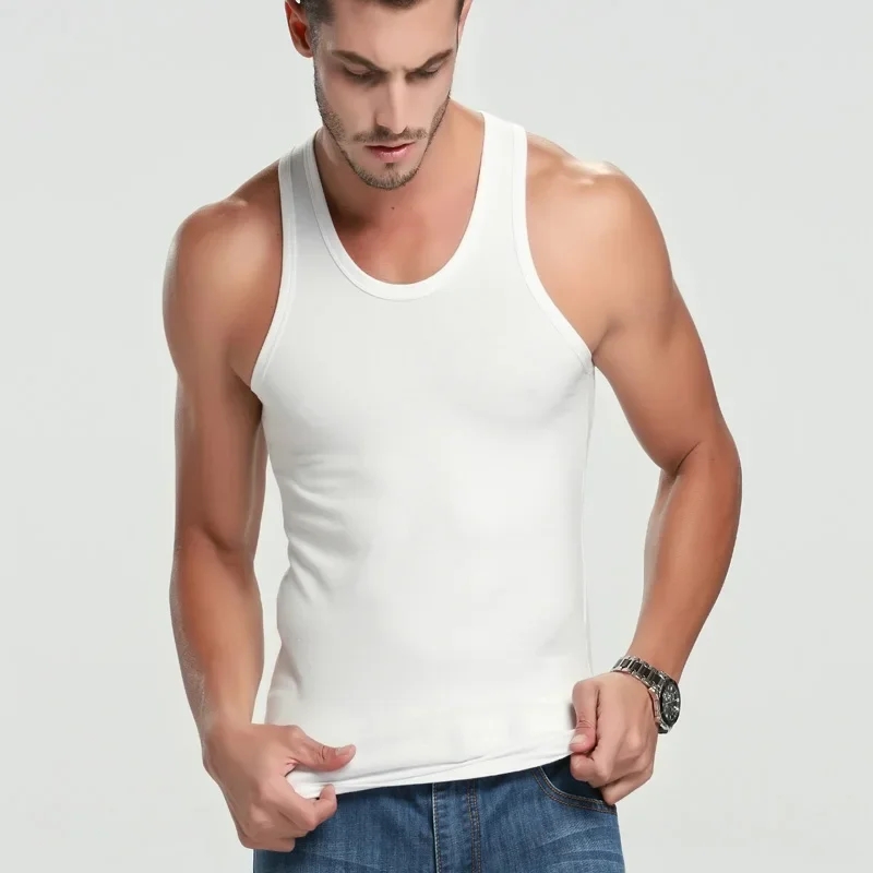 Gilet moulant en coton fin pour hommes, 3 pièces, gilet de sport décontracté pour jeunes garçons, gilet sans manches Joker pour hommes d'âge moyen et âgés.