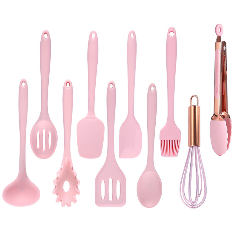 Silicone Kitchen Set 10-Piece Mini Baking Kit Complementary Food Non-stick Spatula Colander Scraper High Temperature Accessories: Default Title