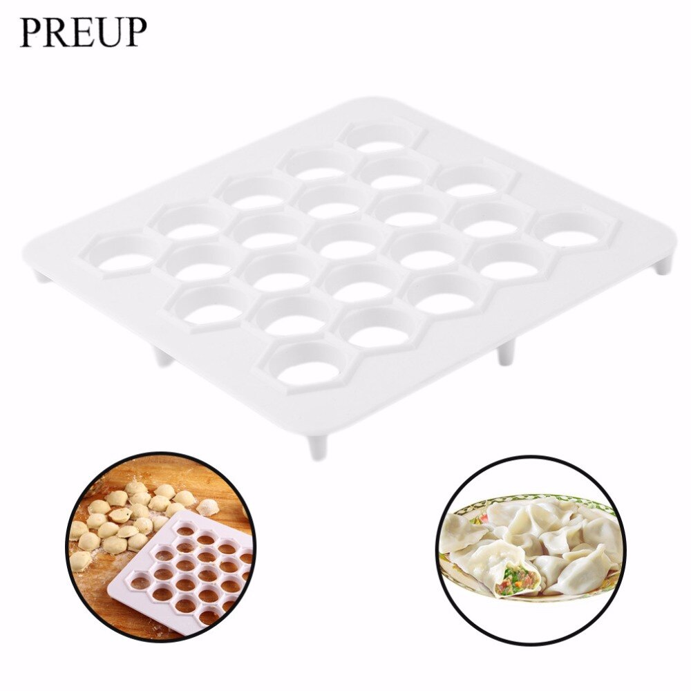 Stor storlek plast verktyg dumplings 23 hål dumplings maker mögel kvadrat 24 x 24 cm bakverk bakverk gör utskriftshastighet