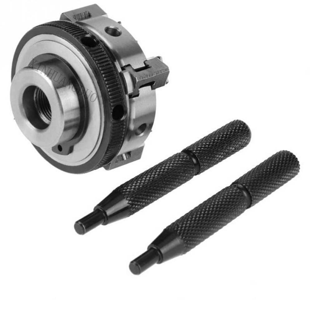 Lathe Chuck 50mm Mini 4 Jaw Reversible Self-Centering Thread Mount Lathe Chuck K02-50 +Chuck connecting rod