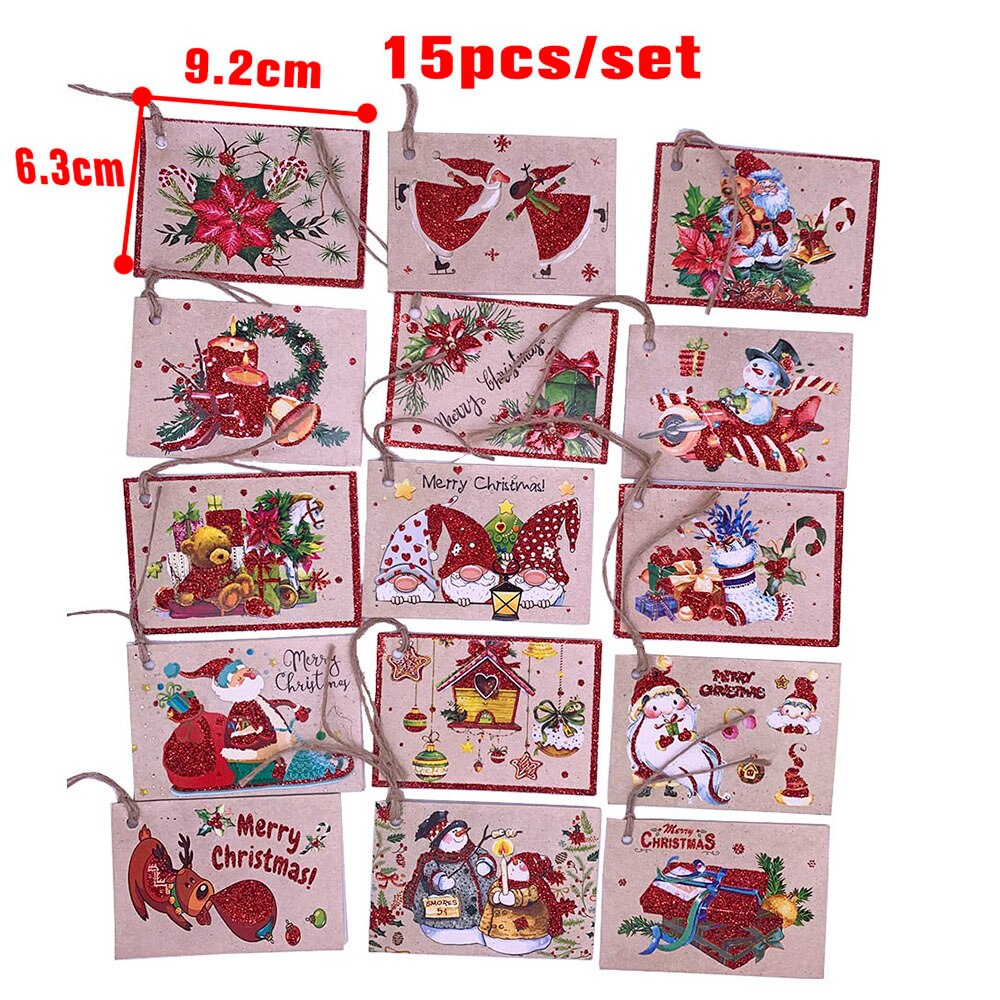 Christmas Greeting Card Xmas Paper Cards Happy Year Postcard Thanks Giving Envelope