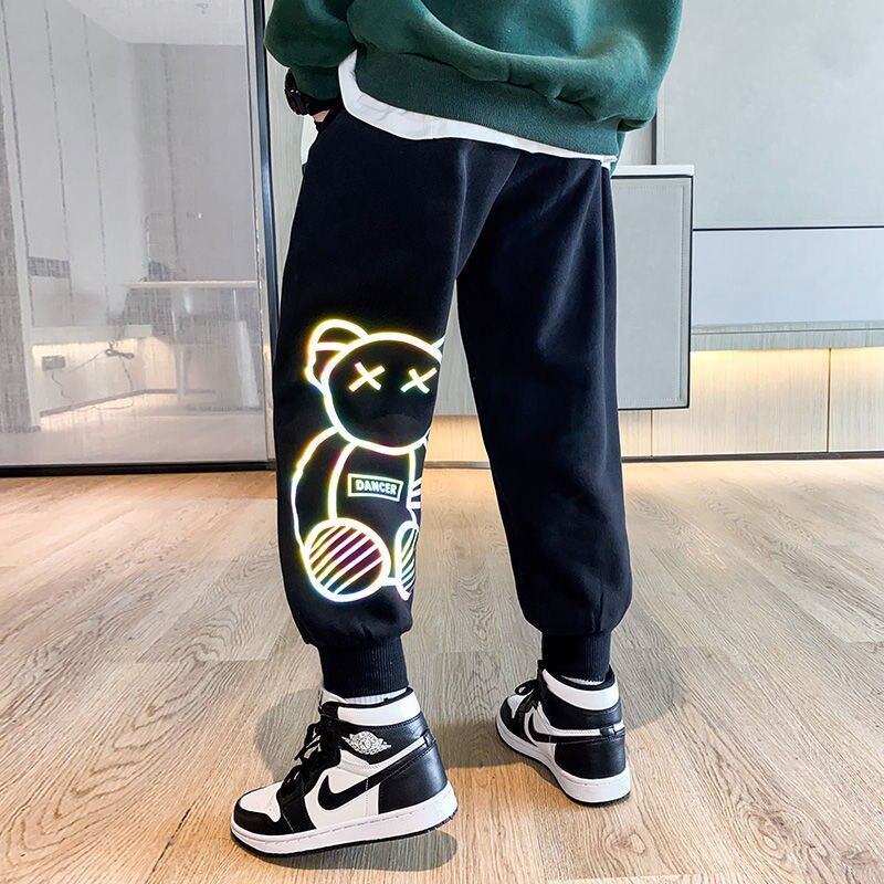 Jongens Pluche Broek Herfst En Winter Kinderen Sport Broek Modieuze Midden En Grote Kinderen Casual Guard Broek broek