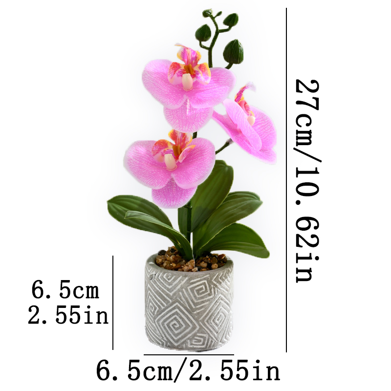 Orchidée papillon simulée, plante artificielle créative en pot, sans arrosage, Table à manger réutilisable, bonsaï décoratif pour la maison et le bureau