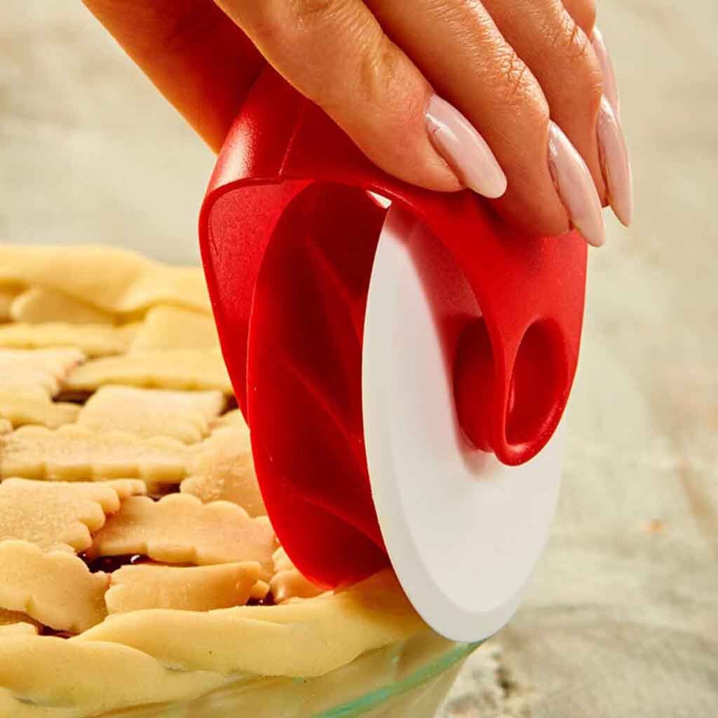 Pizza Pastry Wheel Lattice Cutter Pastry Pie Decor Cutter Plastic Wheel Roller Pizza Pastry Pie Crust Baking Tools Roller