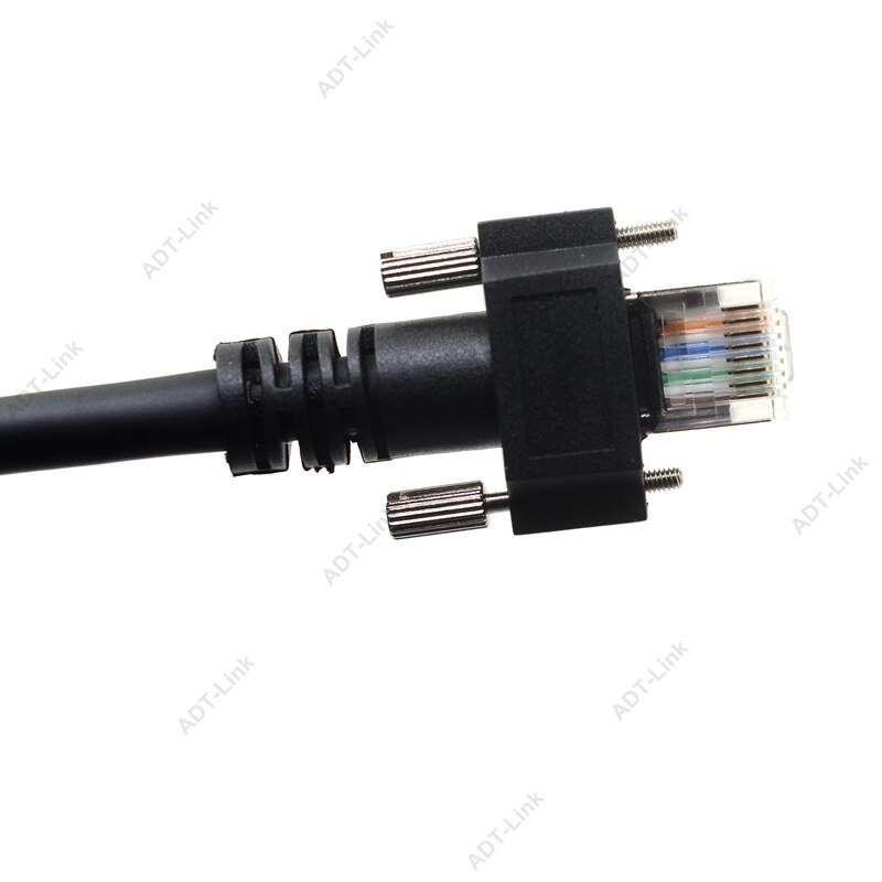 Cable GIGE RJ45 con montaje en Tornillo Gigabit Ethernet Cables de cámara Digital Industrial flexibilidad y resistencia a la flexión