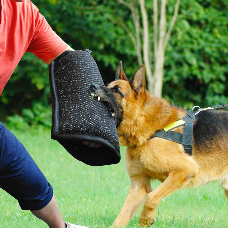 Hundebid armbeskyttelse ærme kæledyrstræning bidende værktøj til mellemstore politiet tysk hyrde pitbull tilbehør forsyninger