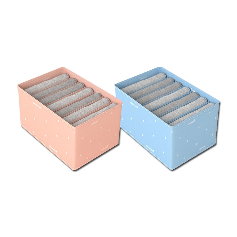 Large Storage Box Foldable Wardrobe Closet Cabinet Drawer Divider Clothes Pants Underwear Socks Sweater Separation Organizer