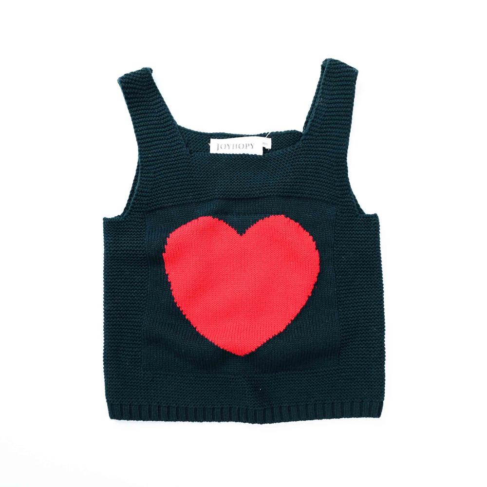 Jongens Meisjes Vesten Kids Kleding Breien Mode Hart Kinderen Kleding Meisje Vest Lente Herfst Casual Baby Jongens Vest: Dark blue / 18m