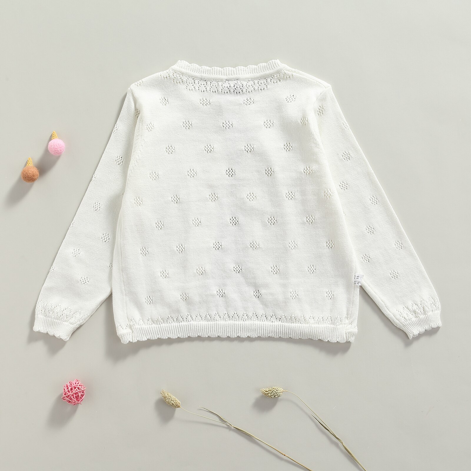 Baby Baby Meisjes Vest Leuke Herfst Katoenen Trui Lange Mouwen Button Up Knit Bolero Jas Peuter Kinderen Lente Kleding