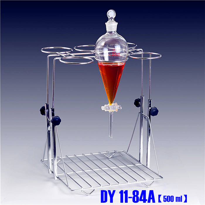 Stainless Steel Separating Funnel Stand For 500ml Separating Funnel 6Holes, Stand Can Go Up And Down,No Funnel Included