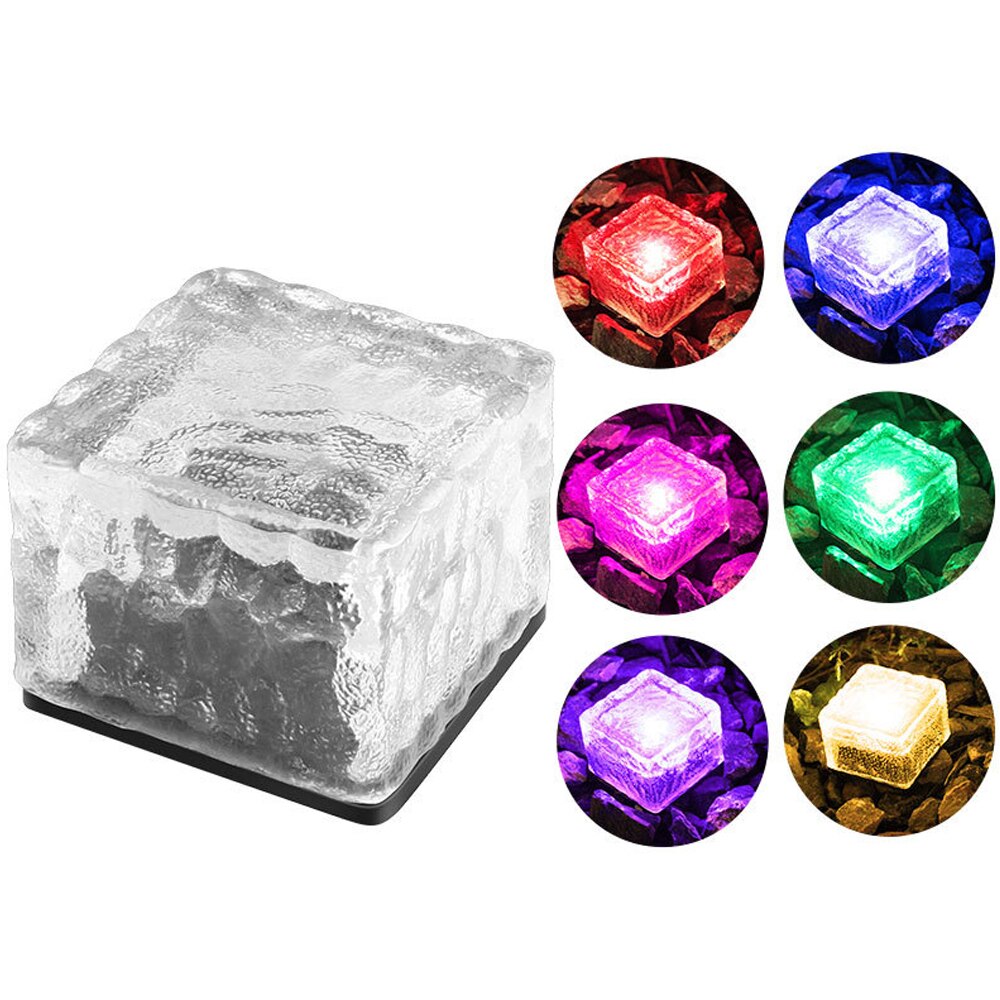 Solar Path Underground Buried Brick Light Led Stone Ice Cube Brick Solar Garden Driveway Security Light Led Floor Light
