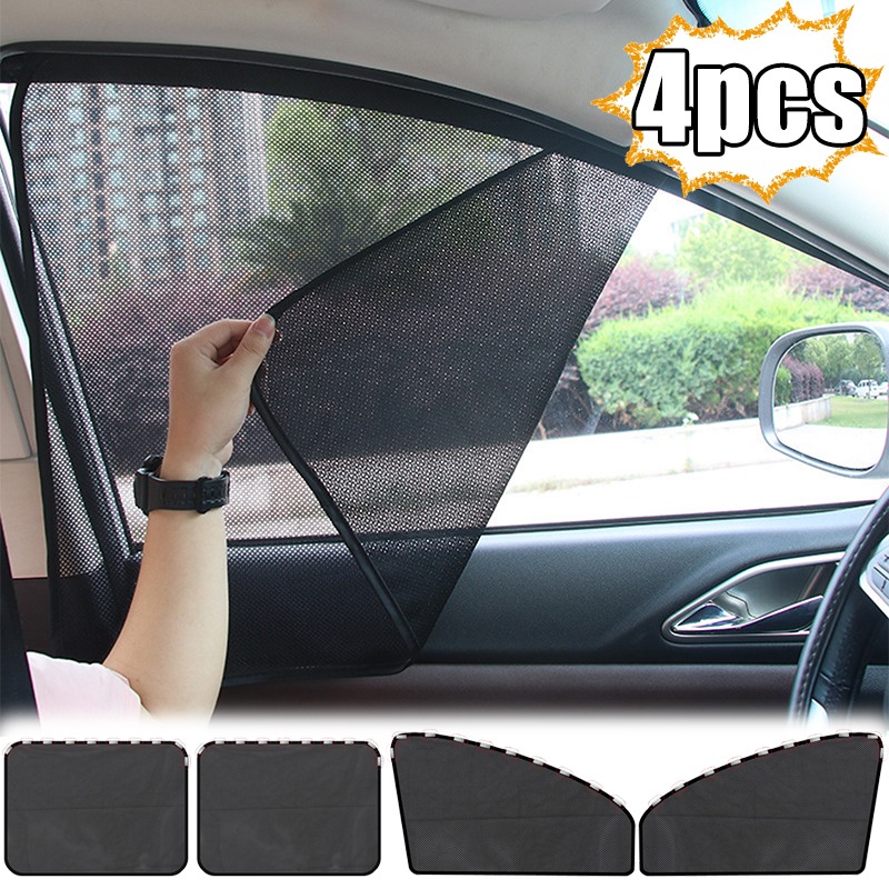1 ~ 4PCS Magnetische Auto Sonnenschutz Vorhänge Sommer Schutz Seite Fenster Shades Faltbare Auto Sonnenschutz Vorne Hinten Auto zubehör