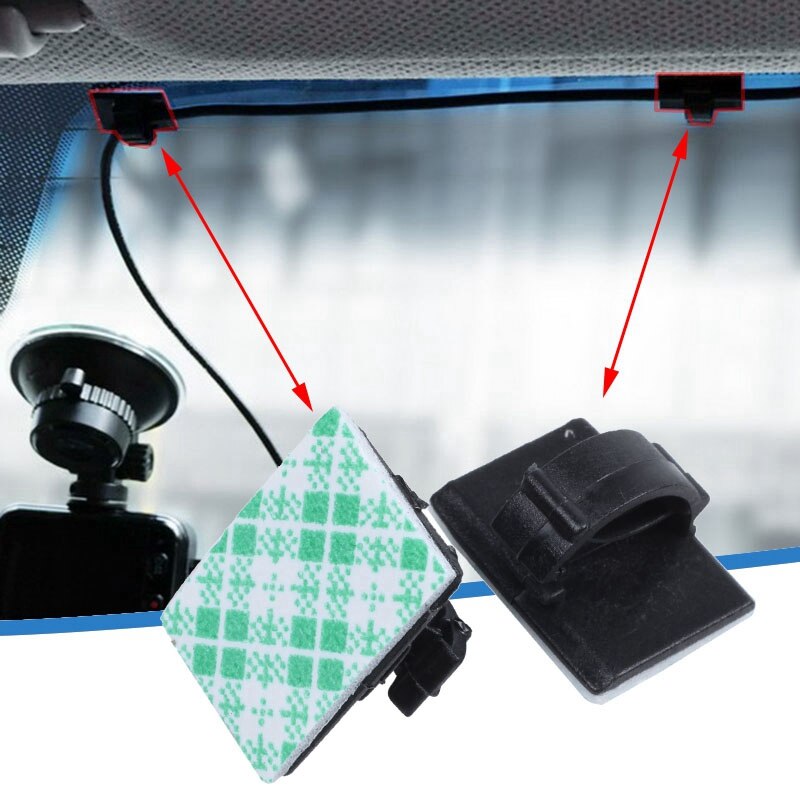 40Pcs Adhesive Car Cable Clips Cable Winder Wire Tie Fixer Houder Cord Organizer Management Bureau Kabelbinder Klemmen