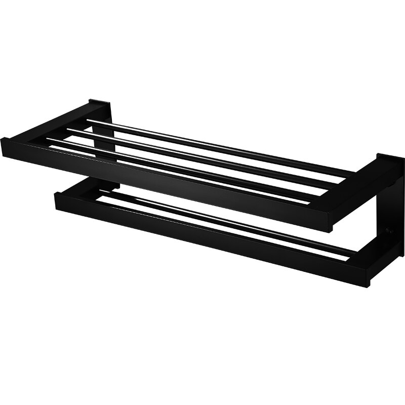 Nordic space aluminium veggmontert baderomstilbehør svart dusjhjørnehylle servantsett håndkleholder hardware baderom