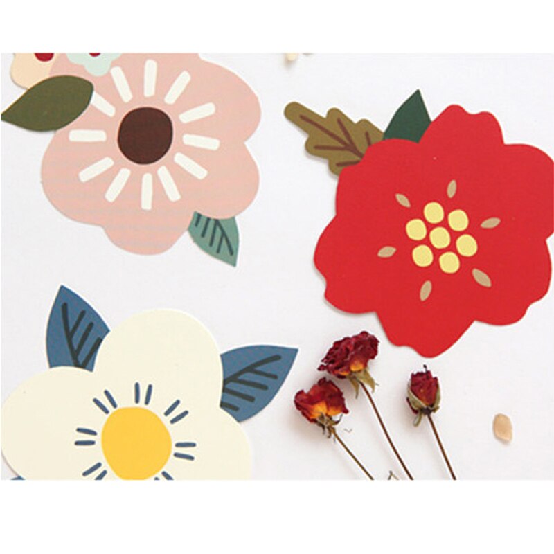 1 seal sticker+1 card+1 envelope/set flower greeting card thank you card birthday christmas envelope stationery