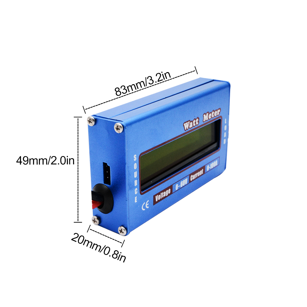 DC 12V 24V POWER ANALYSER WATT VOLT AMP METER SOLAR WIND ANALYZER AMMETER