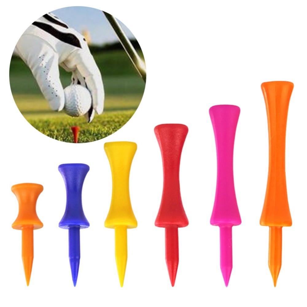 5 kpl värikäs muovinen golf -tee -askel alaspäin valmistunut linnan tee -korkeudensäädin 20mm halkaisija golf -tarvikkeille  #281460