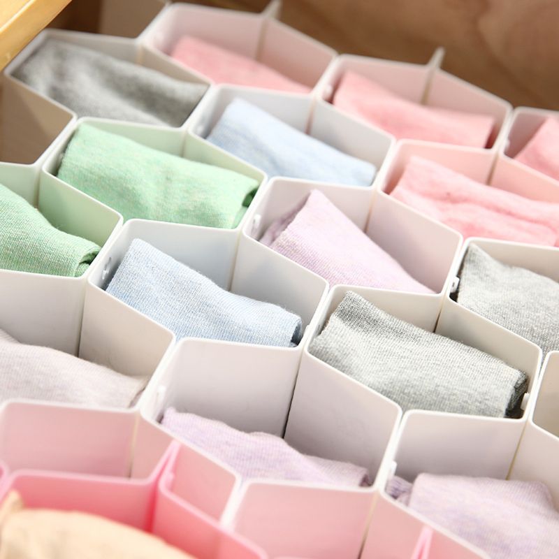 Kształt plastra miodu szuflady organizator 8 sztuk dzielniki szafa plastikowa przegroda dla małych odzież i kosmetycznych Clapboard