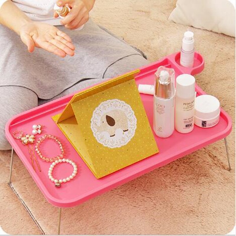 Home office Foldable Laptop Desk Portable Breakfast Bed Serving Tray Lapdesk Tray PC Table Stand Notebook Table Desk Stand: Red