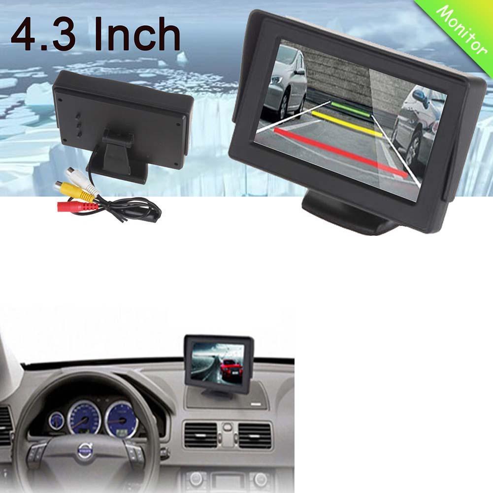 Car Monitor 4.3 Inch Foldable Reverse Rearview Parking System TFT LCD Monitor for Car Parking Safely: Default Title