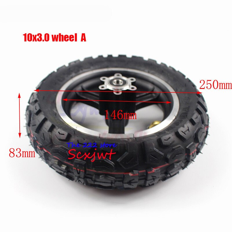 10 Inch Wheels for Kugoo M4 Pro Folding Electric Scooter 10x3 Inch Off-road Inner Outer Tire with Alloy Rims 255x80 Tyre 80/65-6