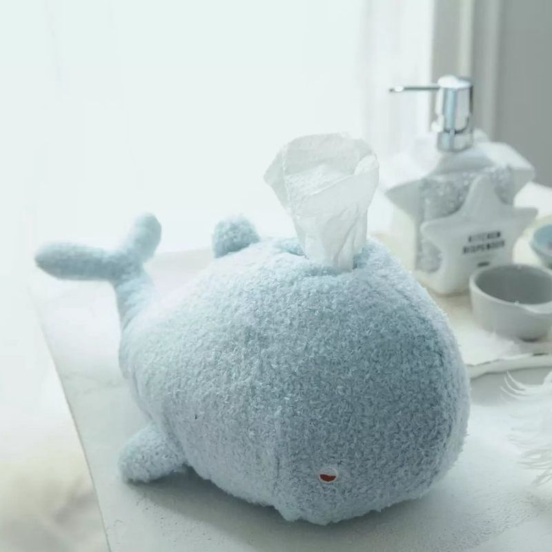 Creatieve Netto Rode Ins Wind Cartoon Walvis Tissue Doos Japanse Thuis Mooie Dier Knuffel Decoratie: Blue