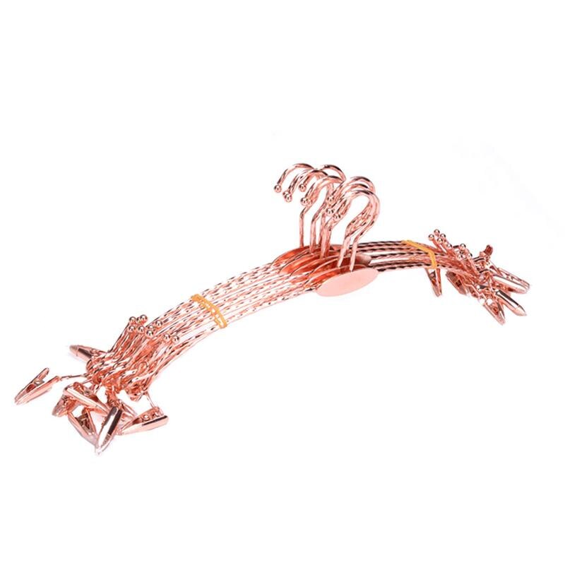 10 pçs cabides antiderrapantes cabides engrossados undewear cabide grampo cabides para casa loja de metal negrito antiderrapante roupa interior pendurado: Rose Gold Spiral