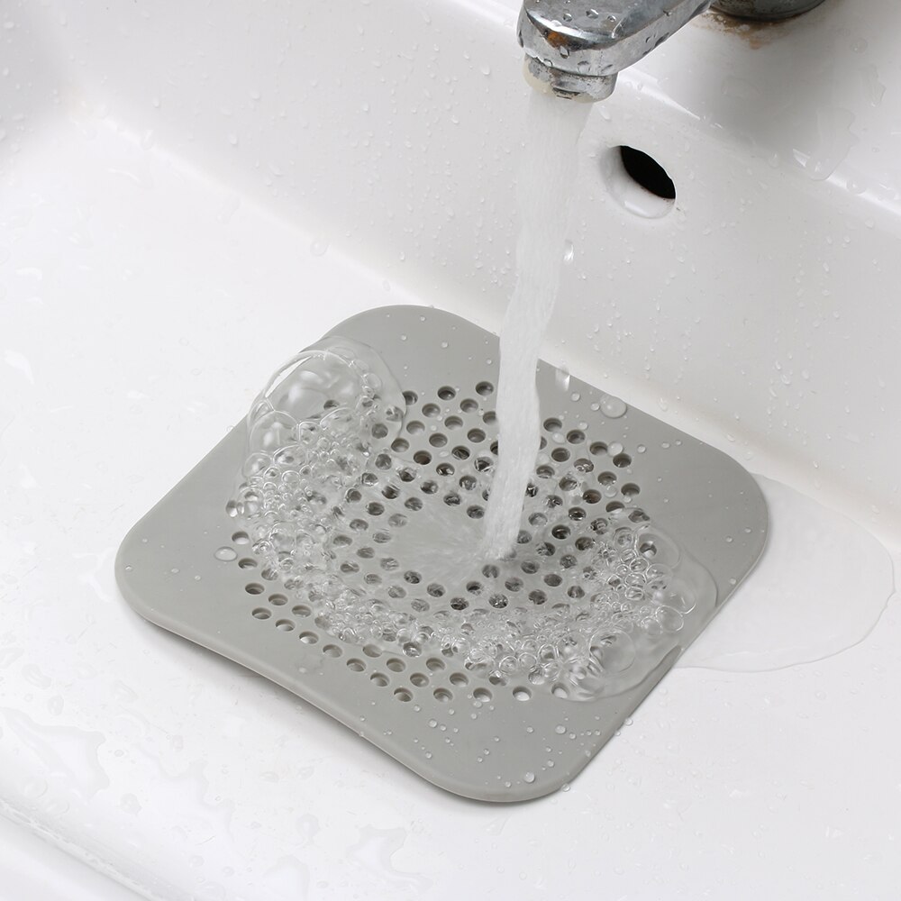Atrapapelo redondo de silicona para fregadero, colador de drenaje, filtro de ducha, tapón de agua de goma, tapón desodorante para cocina y baño, tapón para el pelo